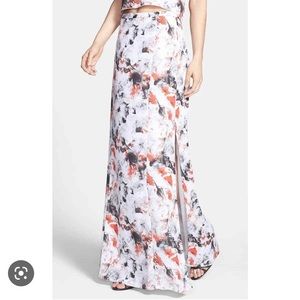 Tilden Side Slit Floral Maxi Skirt